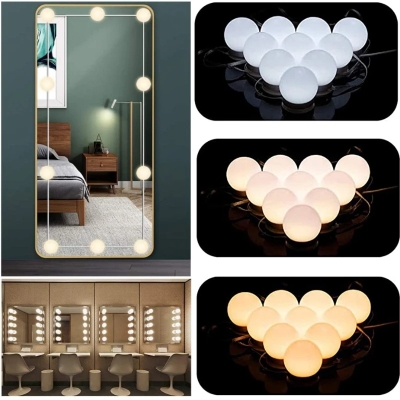 Picture of LED Light Makeup Mirror Bulbs Vanity Lights USB 12V Bedroom Dressing Table Lighting Dimmable  LED Vanity Light For Mirror Light-White