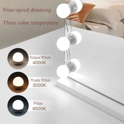 Picture of LED Light Makeup Mirror Bulbs Vanity Lights USB 12V Bedroom Dressing Table Lighting Dimmable  LED Vanity Light For Mirror Light-White