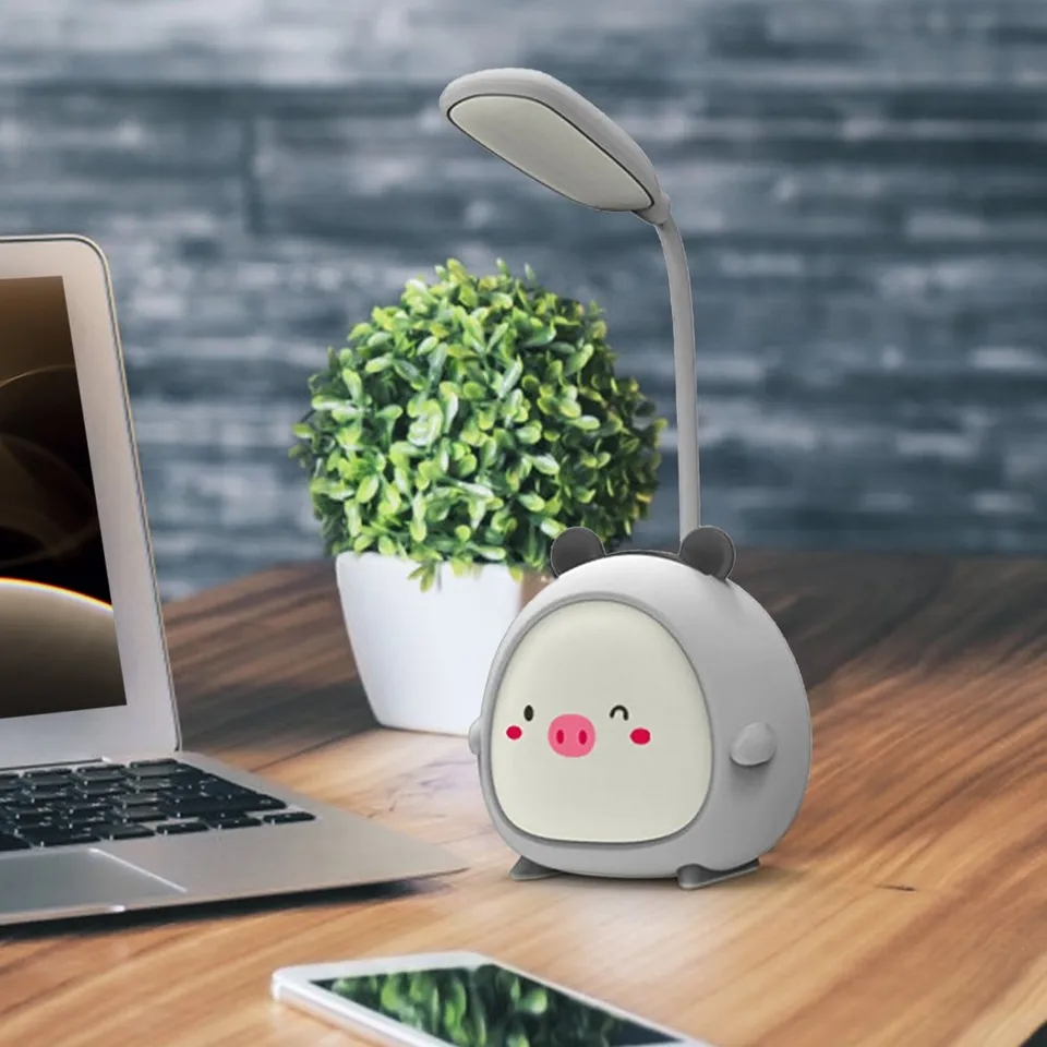 Picture of Desk Lamp Multi-purpose Eye-protection Adorable Household Mini Three-gear USB Lamp for Reading Desk Lamps Indoor Lighting-Green