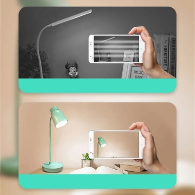 Picture of LED Desk Lamp USB Rechargerable Modern Table Lamp Multi-Function Eye Protection College Dorm Bedroom Learning Study Light-Green
