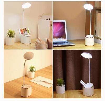 Picture of YAGE YG-T109 Ac / Dc Table Lamp Pen Holder Desk La-White