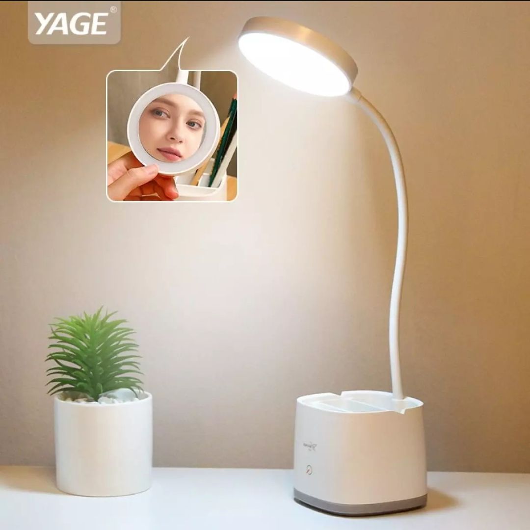 Picture of YAGE YG-T109 Ac / Dc Table Lamp Pen Holder Desk La-White