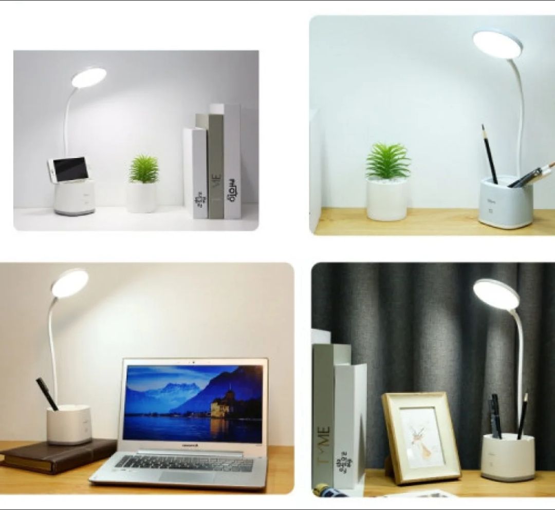 Picture of YAGE YG-T109 Ac / Dc Table Lamp Pen Holder Desk La-White