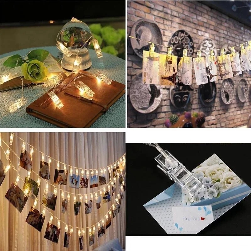 Picture of Photo Clips String Lights Fairy Decorative Lights-Gold