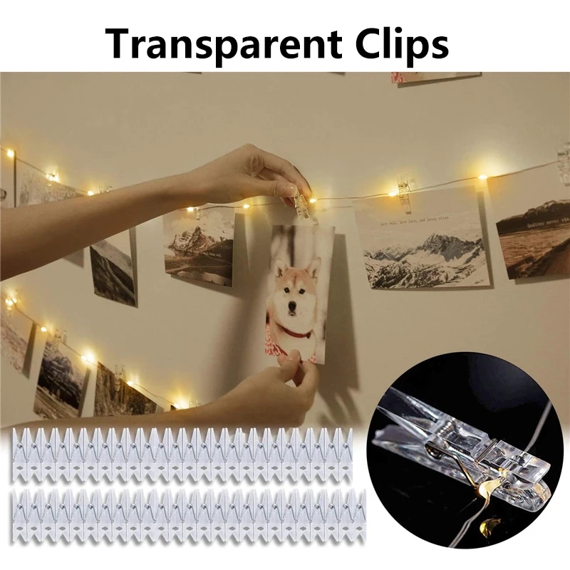 Picture of Photo Clips String Lights Fairy Decorative Lights-Gold