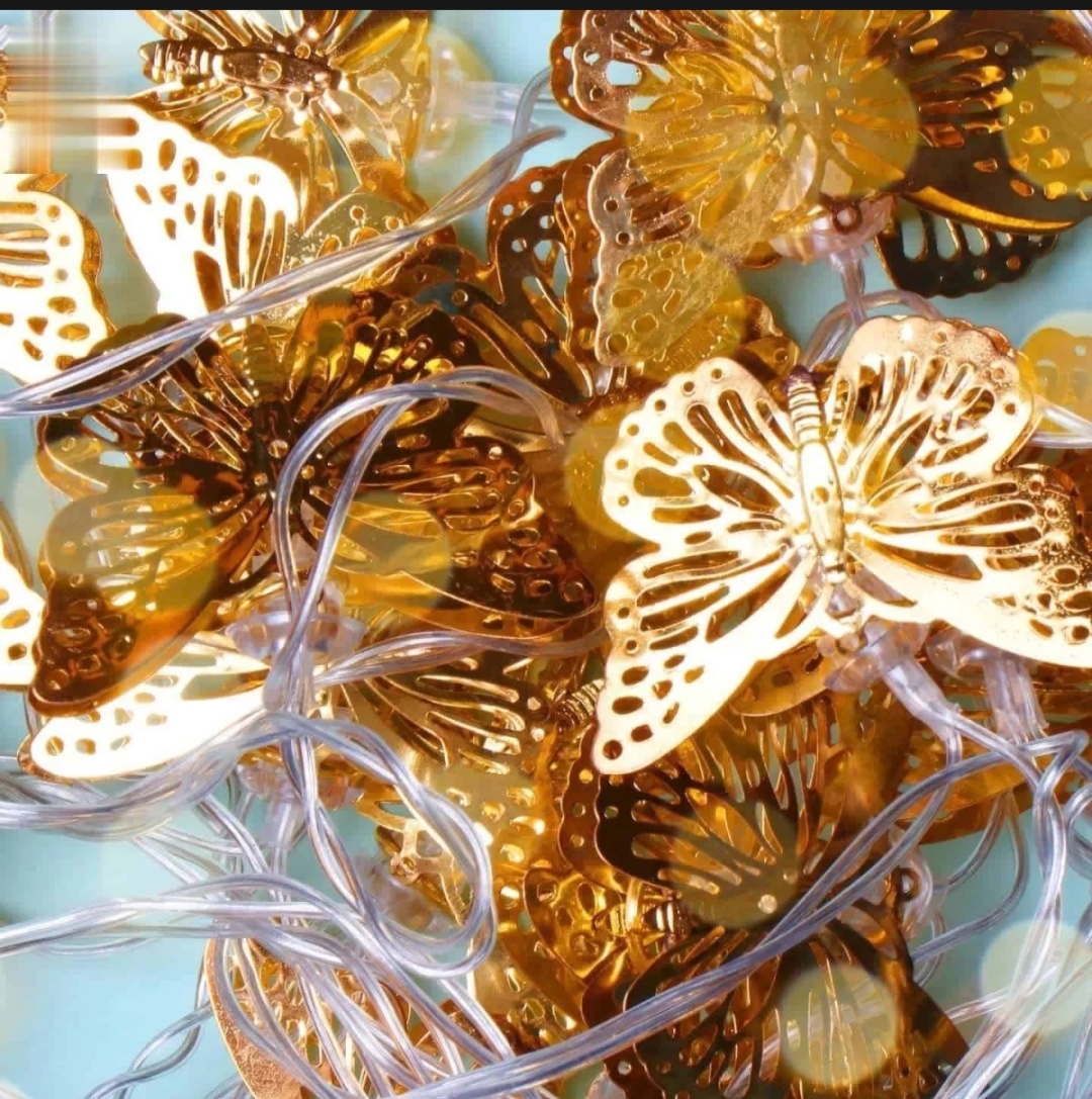 Picture of 20LED Fancy Butterfly Fairy String Lights for Decoration fairy light-Gold