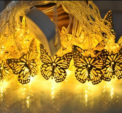 Picture of 20LED Fancy Butterfly Fairy String Lights for Decoration fairy light-Gold