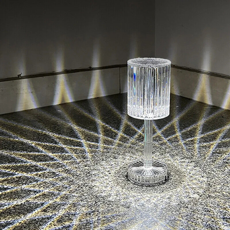 Picture of Crystal Table Lamp Gatsby Crystal Lamp 16 Color Changing Rechargeable Night Light For Bar Dinner Bedroom Room Decor-Multicolor