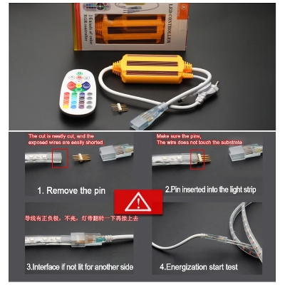 Picture of 1500W Waterproof LED RGB Controller With 24 Keys IR Remote for 2835 5050 RGB LED Tape or Neon Light EU Plug-Yellow