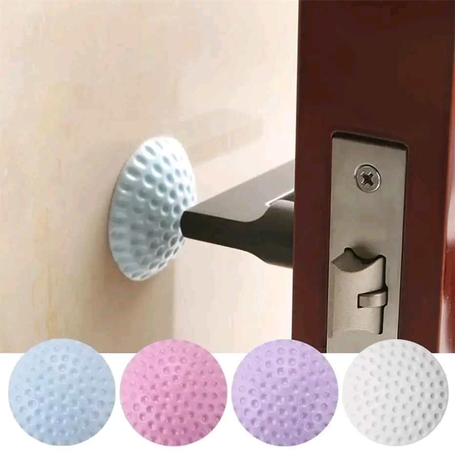 Picture of Self Adhesive Silicone Rubber Wall Protector Door Handle Stopper- 2 pcs