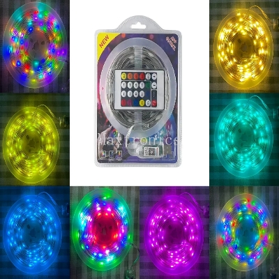 Picture of USB 5V WS2812B Bluetooth LED String Fairy Lights Dreamcolor RGBIC Addressable Party Christmas Lights Wedding Decoration Garland-Multicolor