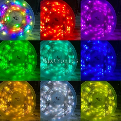 Picture of USB 5V WS2812B Bluetooth LED String Fairy Lights Dreamcolor RGBIC Addressable Party Christmas Lights Wedding Decoration Garland-Multicolor