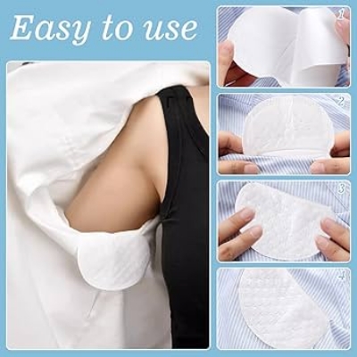 Picture of Disposable Absorbing Underarm Sweat Guard- 10 pair - White