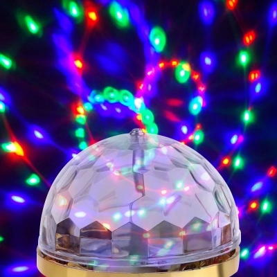 Picture of E27 Rotating Stage Lights Mini LED Disco Lamp RGB Home Party Light Magic Colorful Disco Ball KTV Bar DJ Disco Atmosphere Lamp-Multicolor