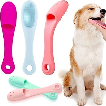 Picture of Dog & Cat Toothbrush, Soft Silicone Dog Finger Toothbrush, Cat Toothbrush, Dog Teeth Cleaning, Pet Finger