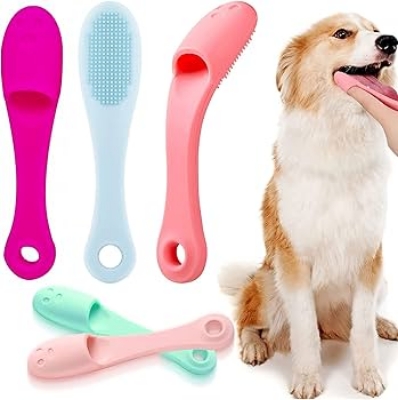 Picture of Dog & Cat Toothbrush, Soft Silicone Dog Finger Toothbrush, Cat Toothbrush, Dog Teeth Cleaning, Pet Finger