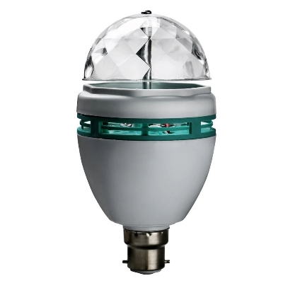 Picture of Disco light bulb 3W AC85-265V RGB LED Crystal Spotlight Automatic Rotating Lamp Stage Light B22 Bulb for DJ Disco Bar KTV Club-Multicolor