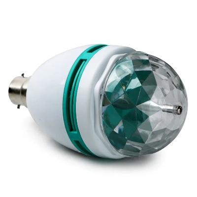Picture of Disco light bulb 3W AC85-265V RGB LED Crystal Spotlight Automatic Rotating Lamp Stage Light B22 Bulb for DJ Disco Bar KTV Club-Multicolor