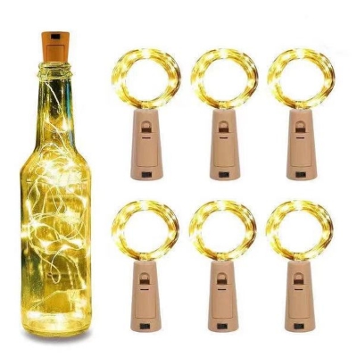 Picture of Battery Operated Starry Lights Bottle Cork Lights Mini Fairy String Lights Copper Wire-Gold