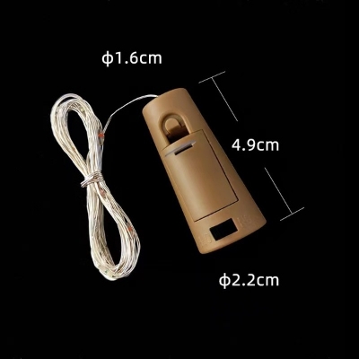 Picture of Battery Operated Starry Lights Bottle Cork Lights Mini Fairy String Lights Copper Wire-Gold