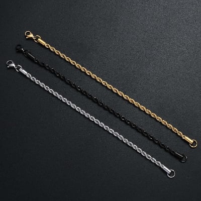 Picture of New Trendy Rope Chain Men Bracelet