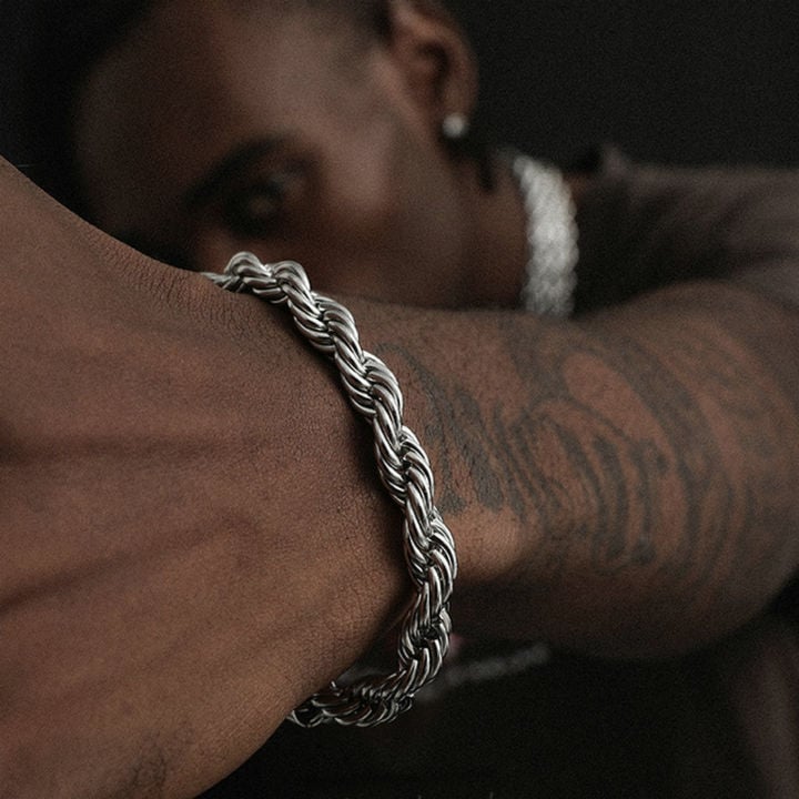 Picture of Hip Hop Bracelet for Men - Silver