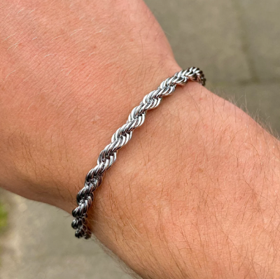 Picture of Hip Hop Bracelet for Men - Silver
