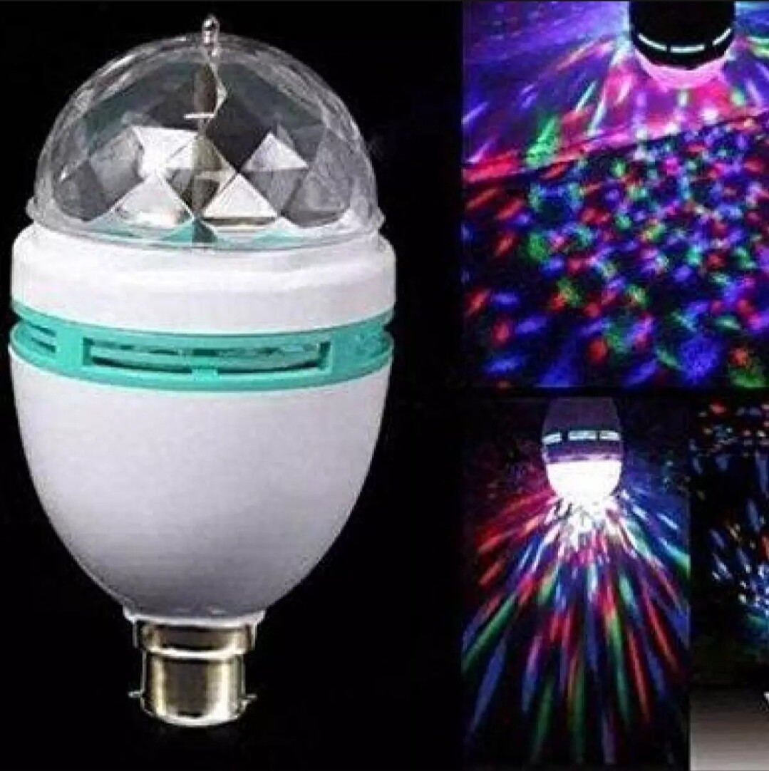 Picture of 360 Degree LED Rotating Bulb Magic Disco Light for Party/Home/Diwali Decoration-Multicolor