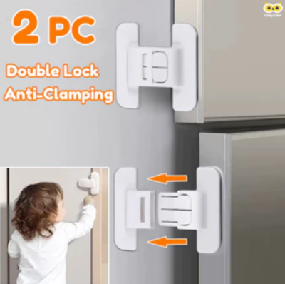Picture of Kids Baby Child Safety Lock Cabinet Drawer Fridge Cupboard Door- 2pcs