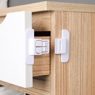 Picture of Children Secure Fridge Freezer Lock, Home Security Protection - Cabinet Locks & Straps