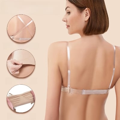 Picture of 2Pair Use on any Bra with Removable Straps - Transparent