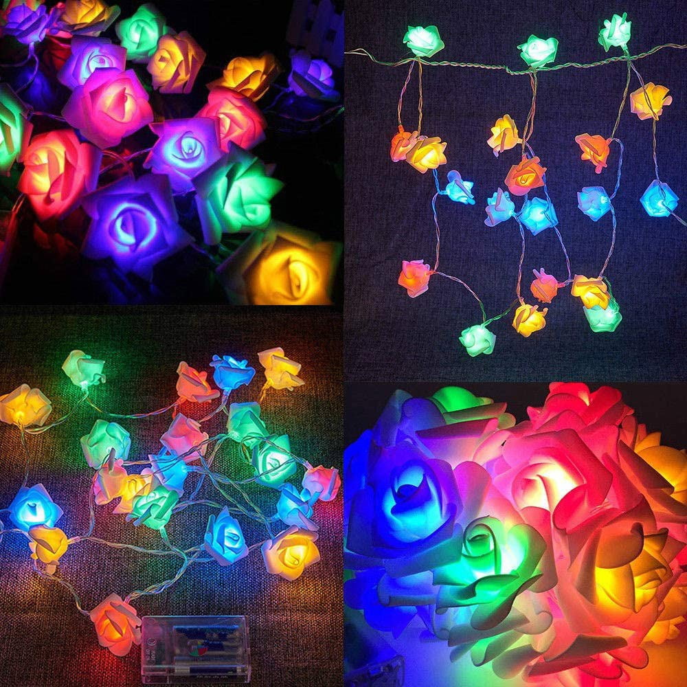 Picture of 80 psc Led Rose Flash String Fairy Light (25 Feet Length)-Multicolor