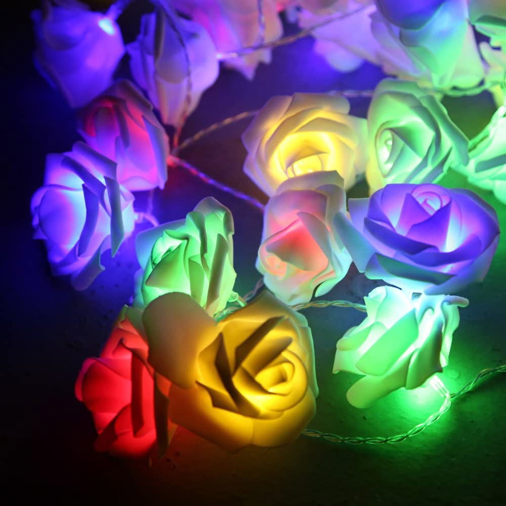 Picture of 80 psc Led Rose Flash String Fairy Light (25 Feet Length)-Multicolor