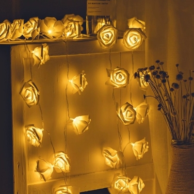Picture of 80 psc Led Golden Rose Flash String Fairy Light (25 Feet Length)-Gold