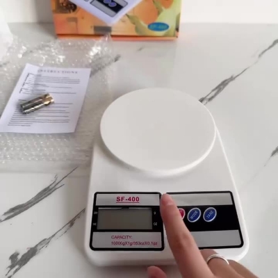 Picture of kitchen scale 10kg electronic scale household accurate gram weight small baking food scale-Off White