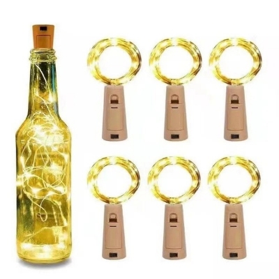 Picture of Battery Operated Starry Lights Bottle Cork Lights Mini Fairy String Lights Copper Wire-Gold