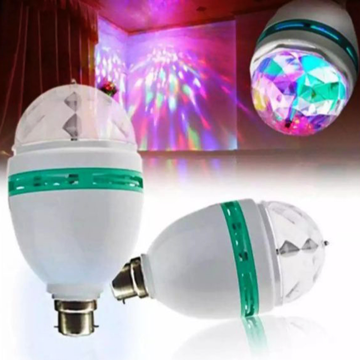 Picture of Colorful LED Bulb Auto Rotating Stage Light-Multicolor