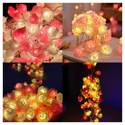 Picture of 80 psc Led Rose Flash String Fairy Light (25 Feet Length)-Gold