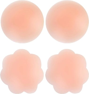 Picture of 1 Pair Reusable Self-Adhesive Silicone Nipple Pads – Natural Color Stick-On Cover - Neutral