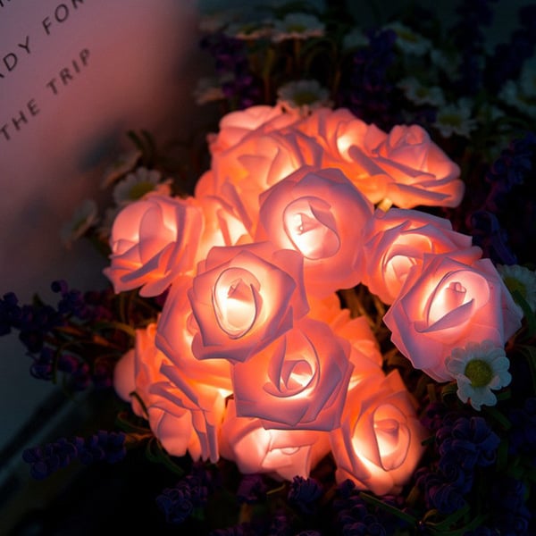 Picture of 80 psc Led Rose Flash String Fairy Light (25 Feet Length)-Gold