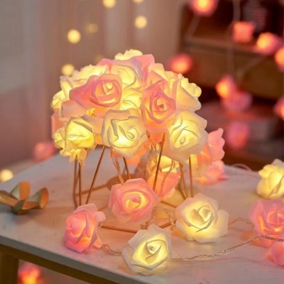 Picture of 80 psc Led Rose Flash String Fairy Light (25 Feet Length)-Gold