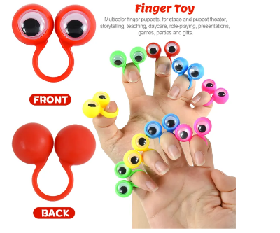 Picture of 10pcs Eye Finger Puppets  Eye on Ring Wiggly Eyeball Finger