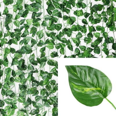 Picture of Artificial Hanging Vines Plant - 7 feet - for Indoor and Outdoor Decoration-Green