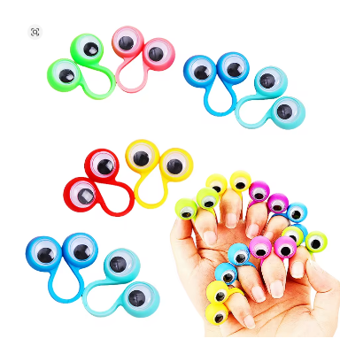 Picture of 10pcs Eye Finger Puppets  Eye on Ring Wiggly Eyeball Finger
