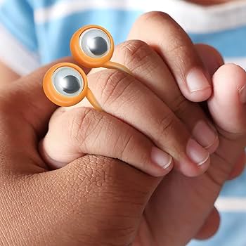 Picture of 10pcs Eye Finger Puppets  Eye on Ring Wiggly Eyeball Finger