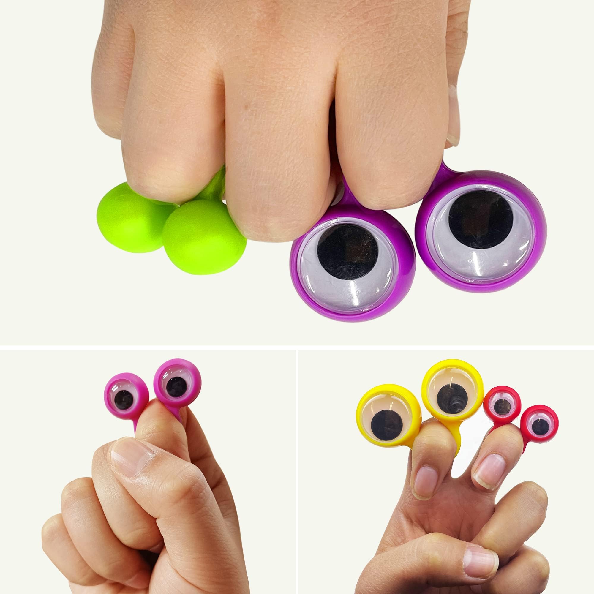 Picture of 10pcs Eye Finger Puppets  Eye on Ring Wiggly Eyeball Finger