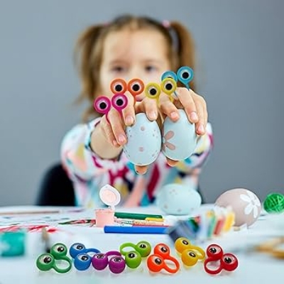 Picture of 10pcs Eye Finger Puppets  Eye on Ring Wiggly Eyeball Finger