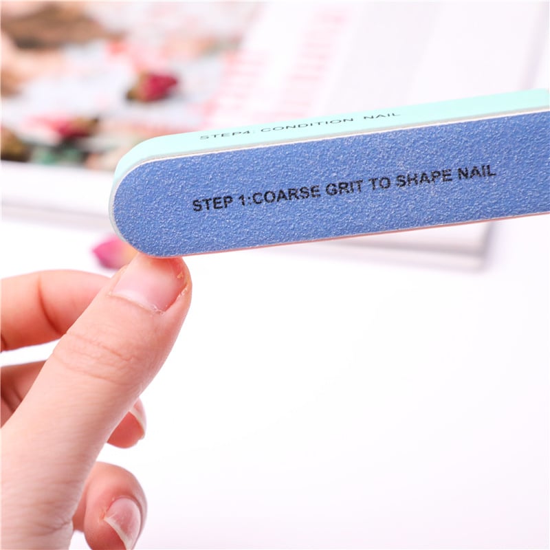 Picture of 1 Packs 7 Way Nail File and Buffer Block Nail Buffering Files 7 Steps Washable Emery Boards Professional Manicure Tools