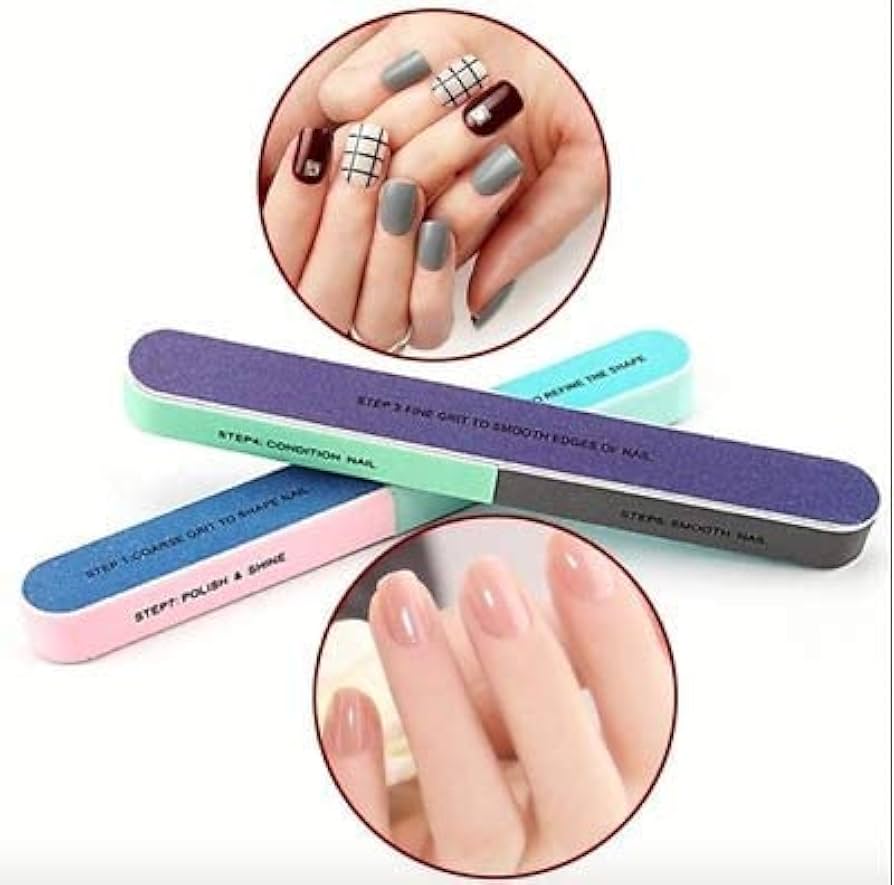 Picture of 1 PC 7 Way Steps Nail Buffer Multi-functional Polisher and Shiner Individually Wrapped Quality 7 Side Nail File and Buffers Block