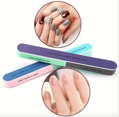Picture of 1 PC 7 Way Steps Nail Buffer Multi-functional Polisher and Shiner Individually Wrapped Quality 7 Side Nail File and Buffers Block